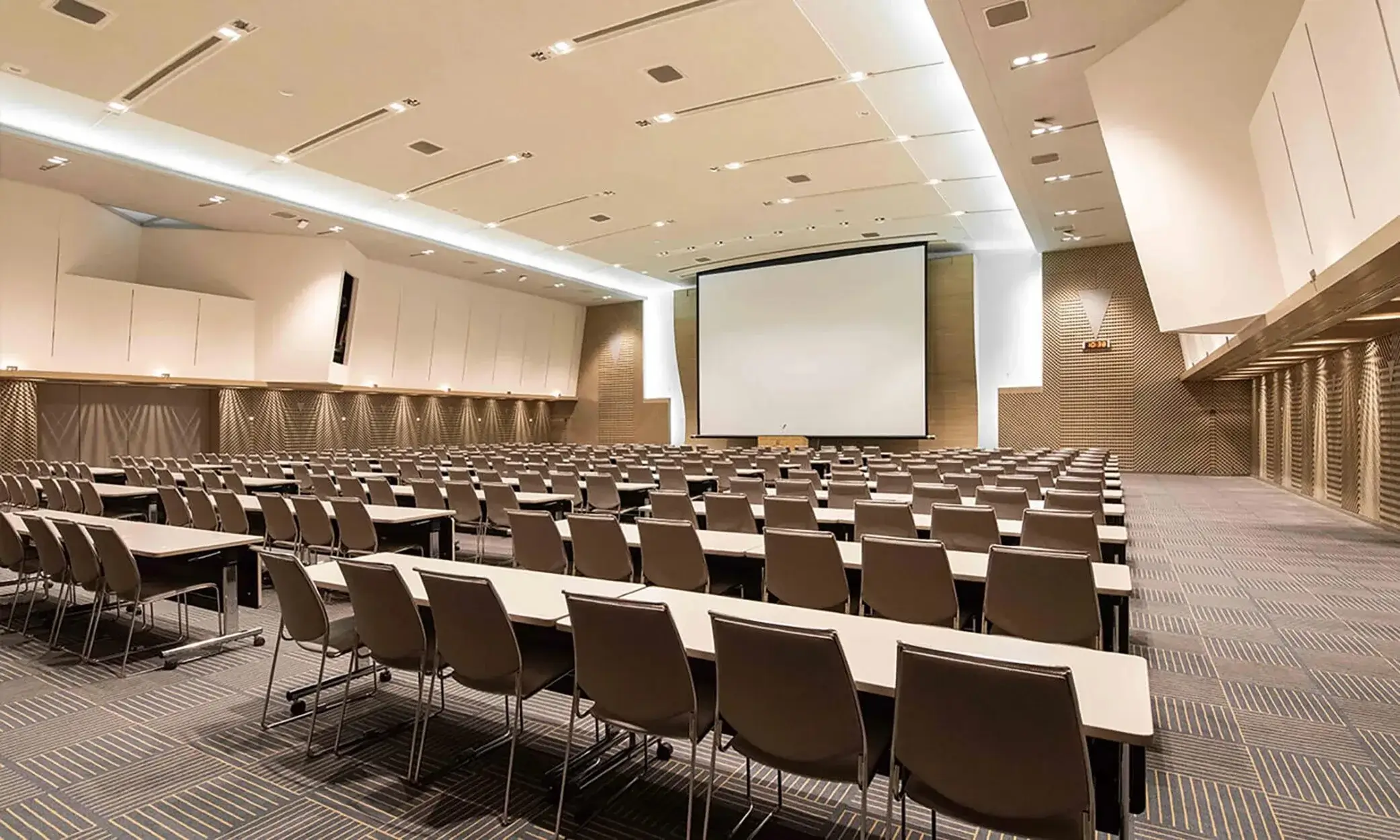 View of a beautifully set up conference hall